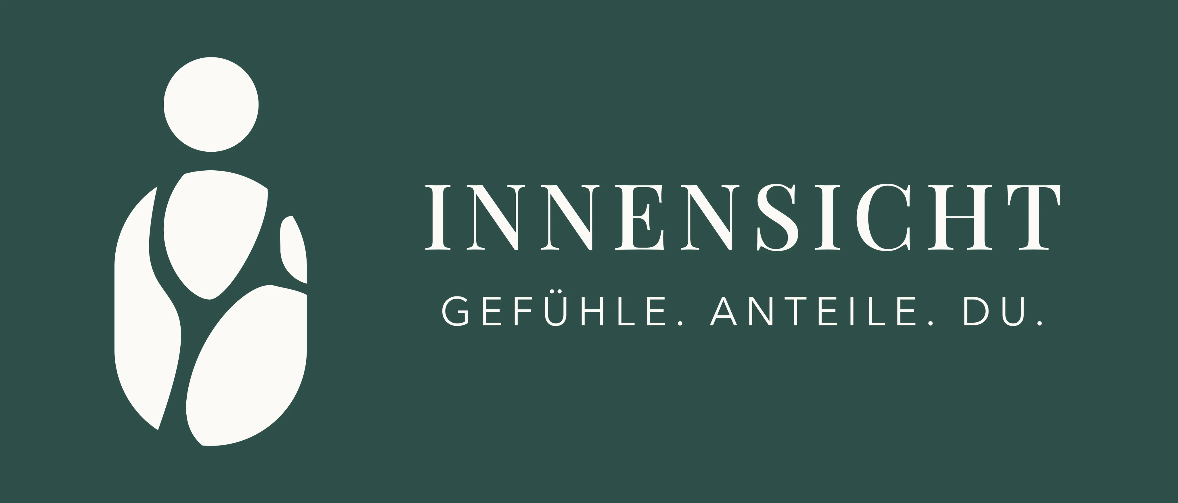 Innensicht logo with the line Gefühle. Anteile. Du.